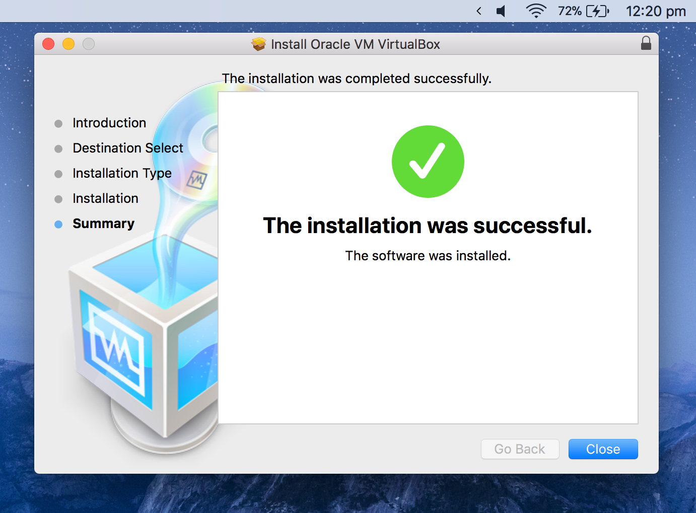 virtualbox install for mac